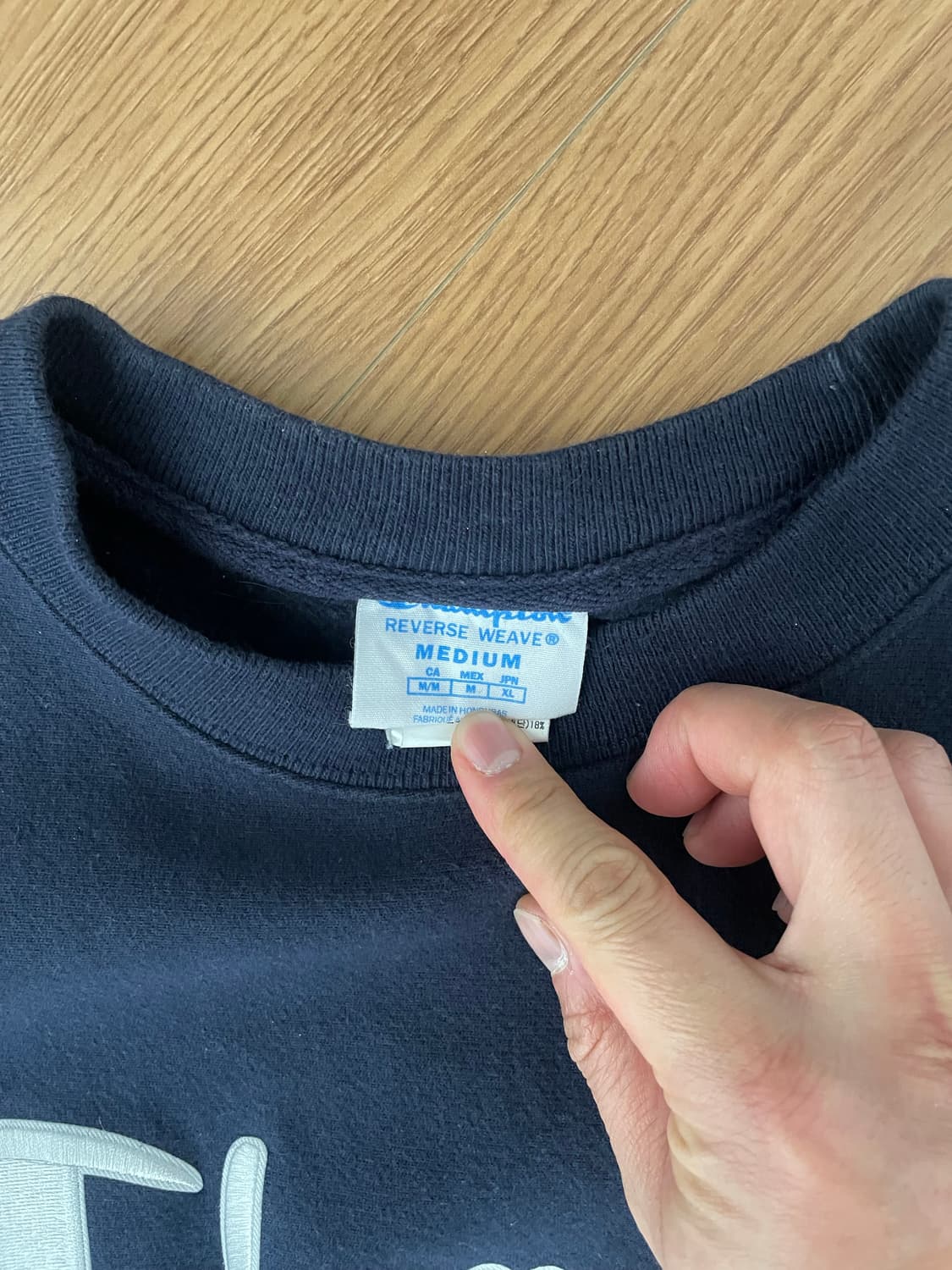 챔피온 리버스위브 맨투맨 네이비 M 상품이미지2