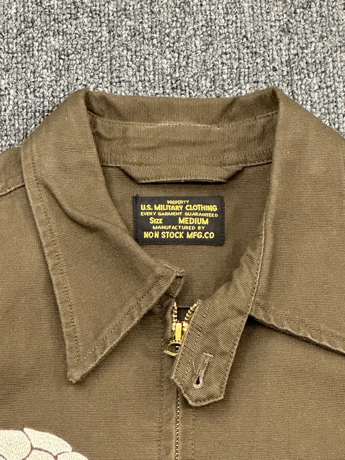 M)오리지널 U.S.밀리터리 OG-507 스컬 자수 포인트 집업 자켓 상품이미지5