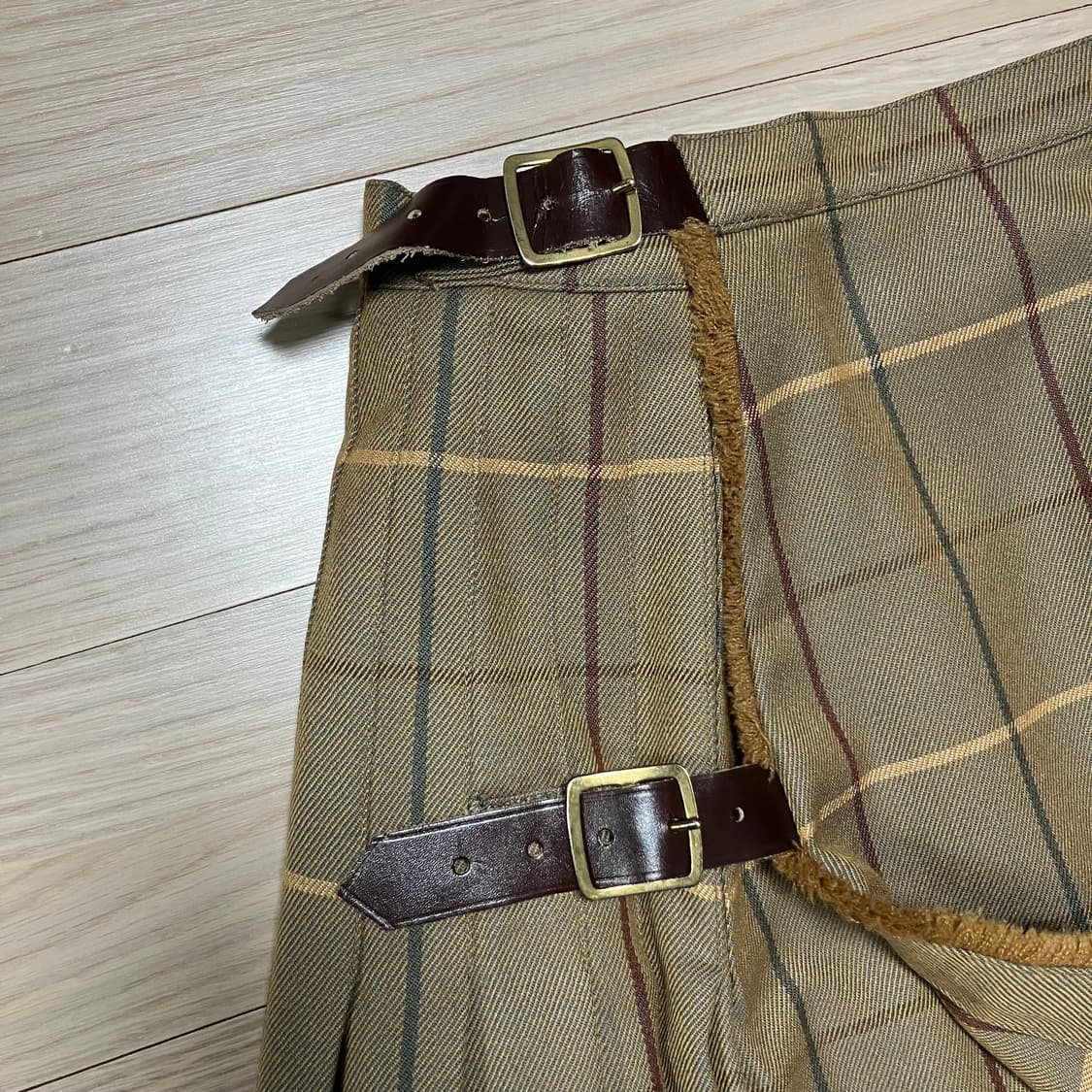 버버리 체크 긱시크 벨트 랩스커트 Burberry 상품이미지4