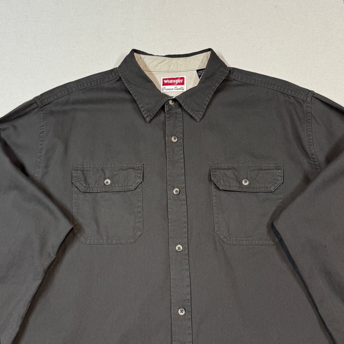 XL) Wrangler 랭글러 투포켓 워크웨어 코튼 셔츠 브라운 W3 상품이미지3