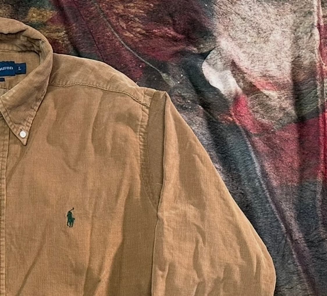 폴로 랄프로렌 스몰 포니로고 베이지코듀로이셔츠 L 상품이미지2