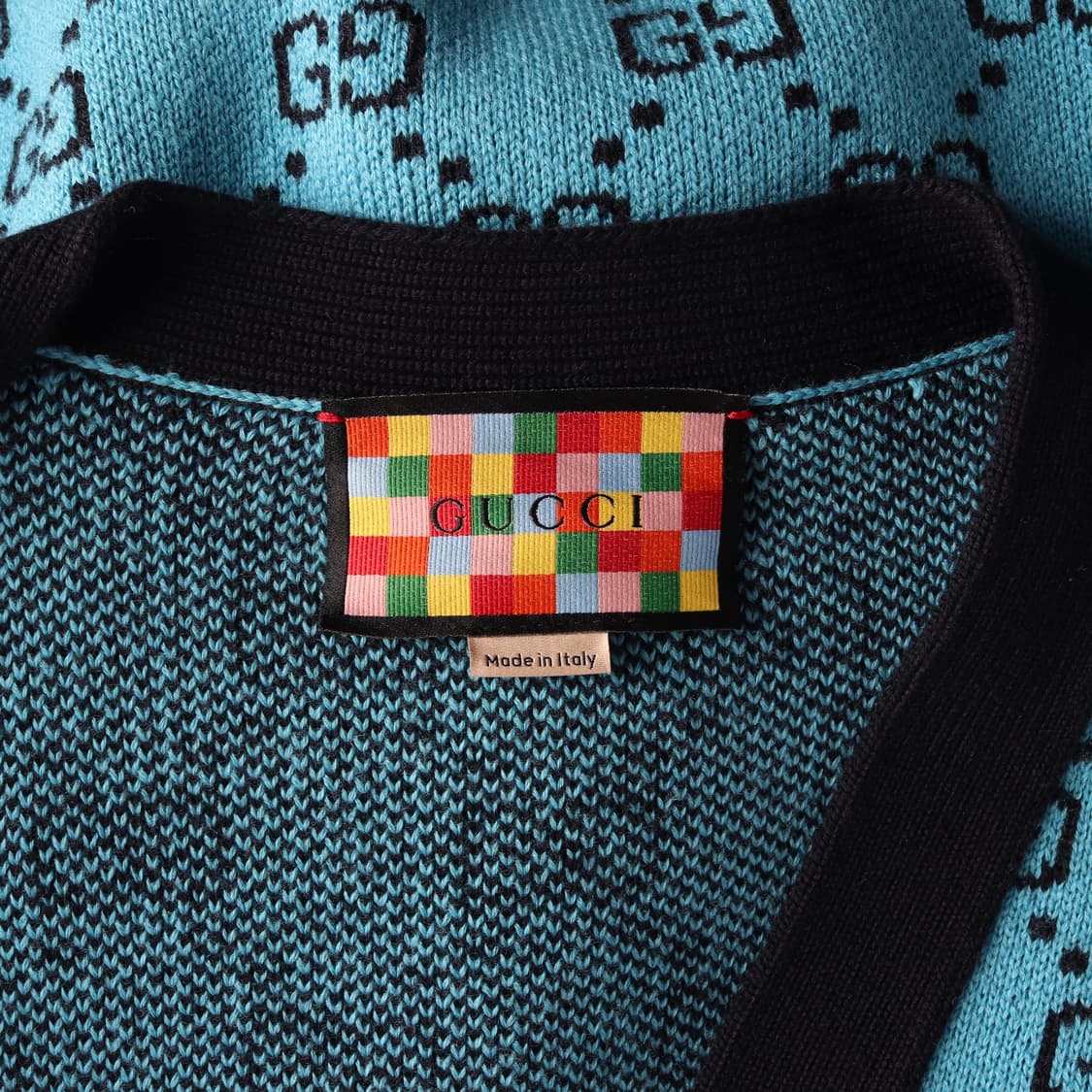 구찌 블루 GG 자카드 패턴  브이넥 울 니트 가디건 M
 상품이미지5