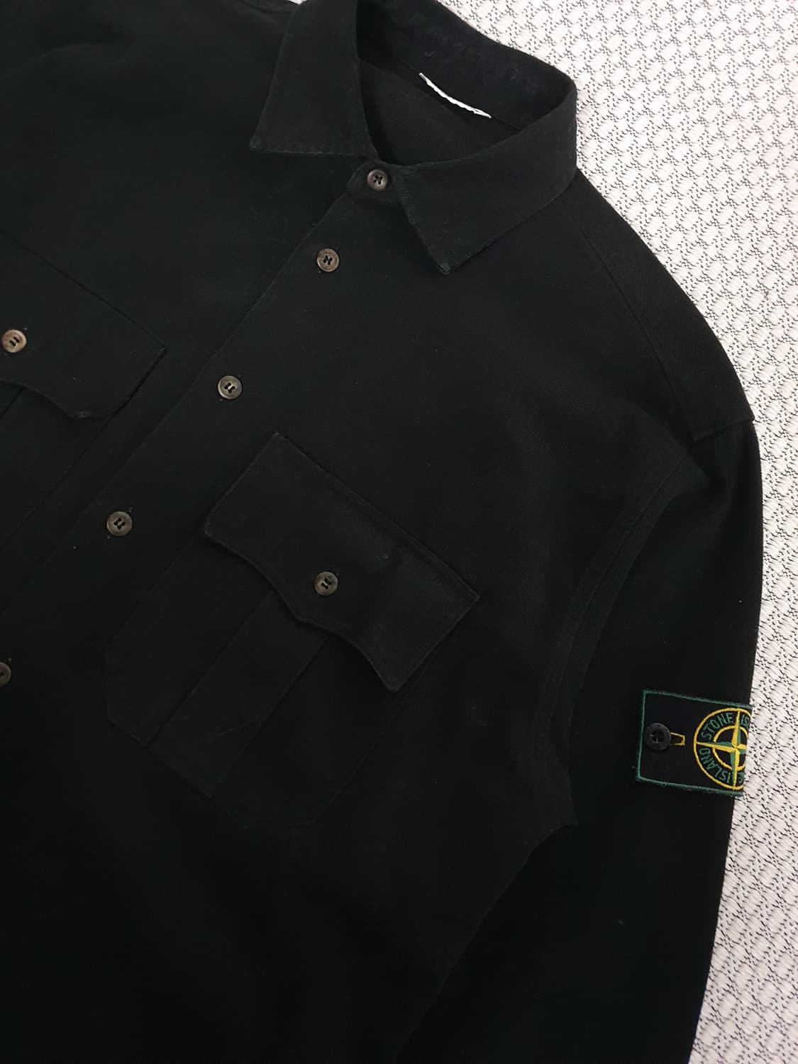 95AW 스톤 아일랜드 그린 엣지 밀리터리 데님 오버셔츠 상품이미지6