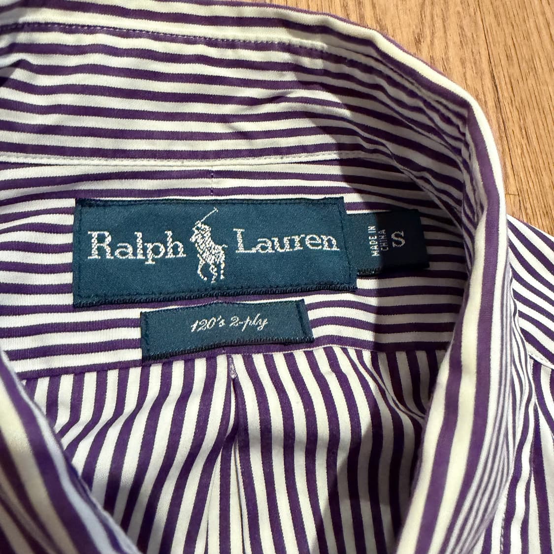 랄프로렌 퍼플 스트라이프 셔츠 상품이미지2