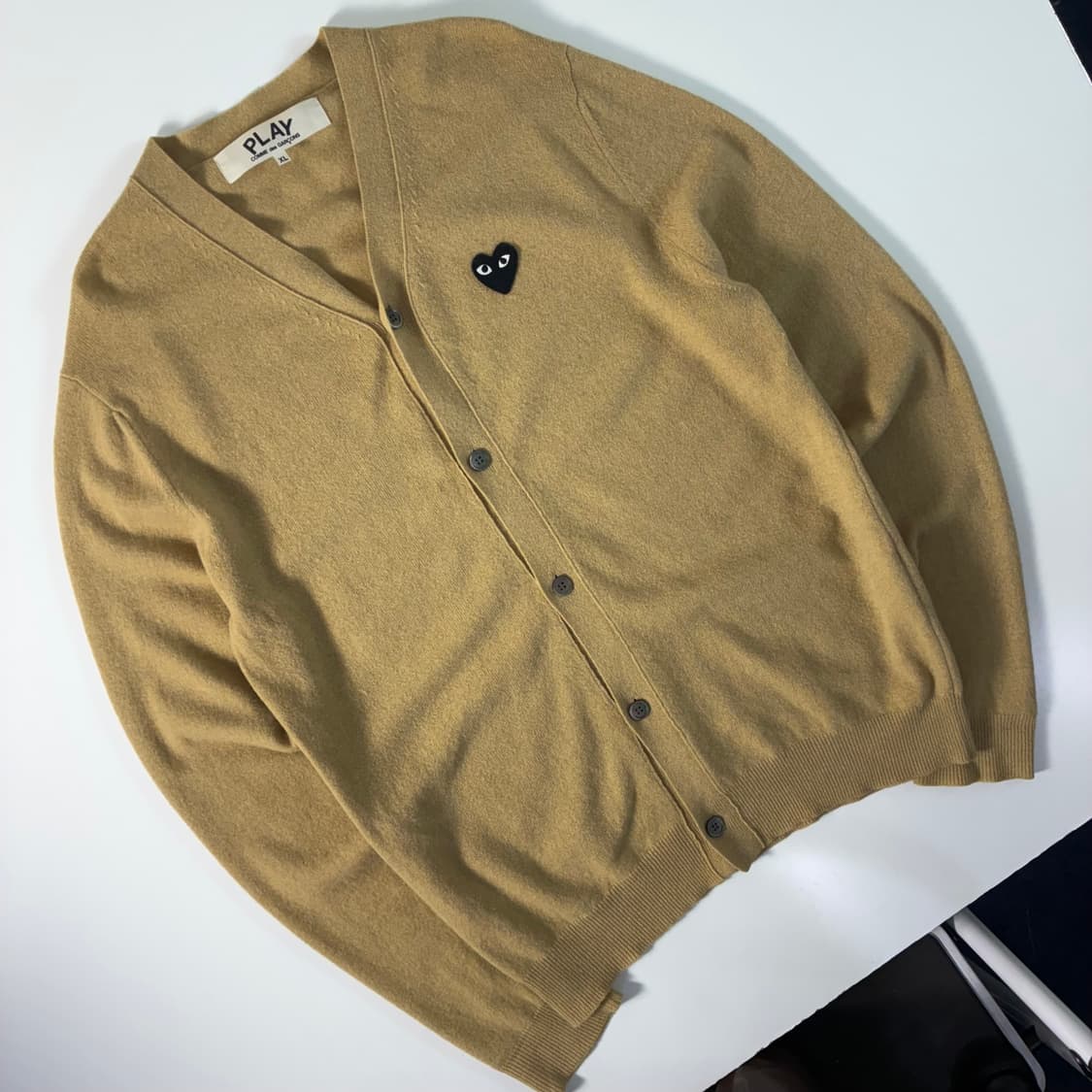 Comme des Garçons  꼼데가르송 하트와펜 베이지 울 니트 가 상품이미지2