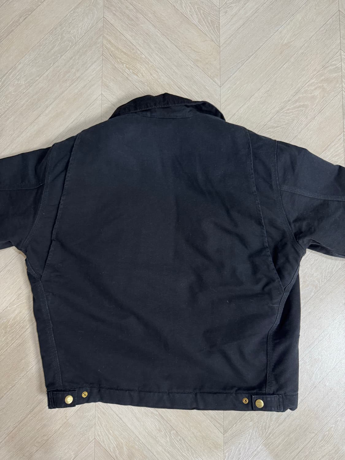 칼하트 WIP 오가닉 디어본 캔버스 OG 디트로이트 자켓 블랙 에이지드  상품이미지2