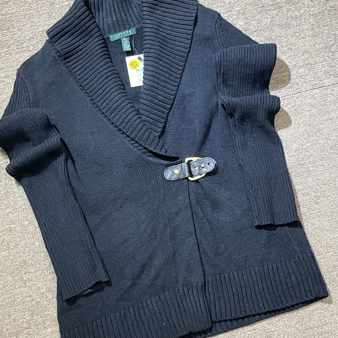 (M) LAUREN 로렌 랄프 로렌 숄 카라 니트 가디건 상품이미지6