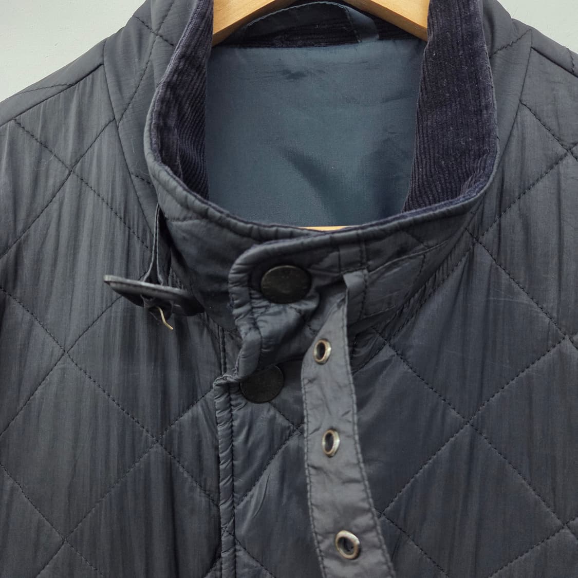 바버 블랙 퀼팅 자켓 남L 상품이미지4