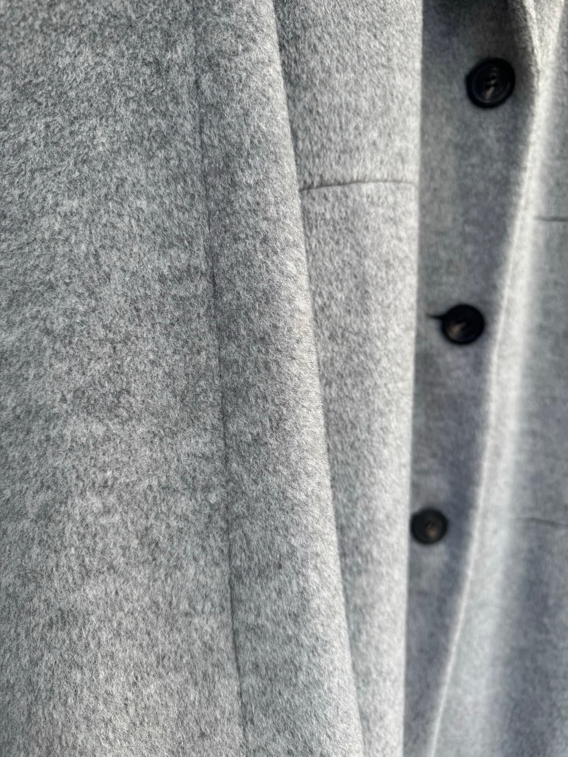 한섬 시스템 낙타 울 그레이 오버핏 롱 코트 M 상품이미지5