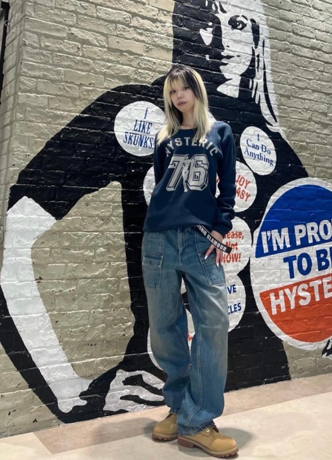 히스테릭글래머 NUMBER 76 티셔츠 상품이미지3