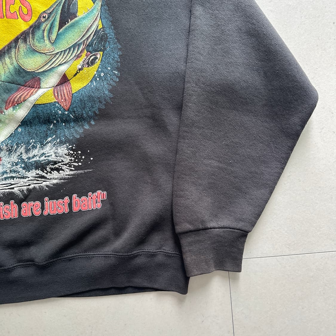 90s MADE IN USA 프룻오브룸 피싱 맨투맨 XL 상품이미지3