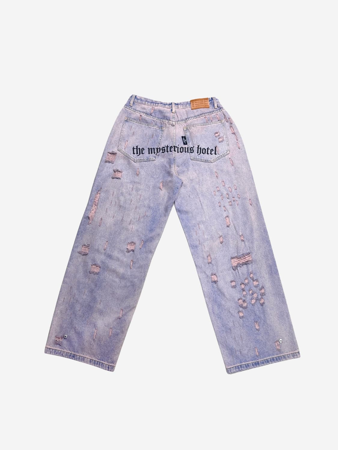 THEMYSTERIOUSHOTEL 데미지 워싱팬츠 핑크  상품이미지3