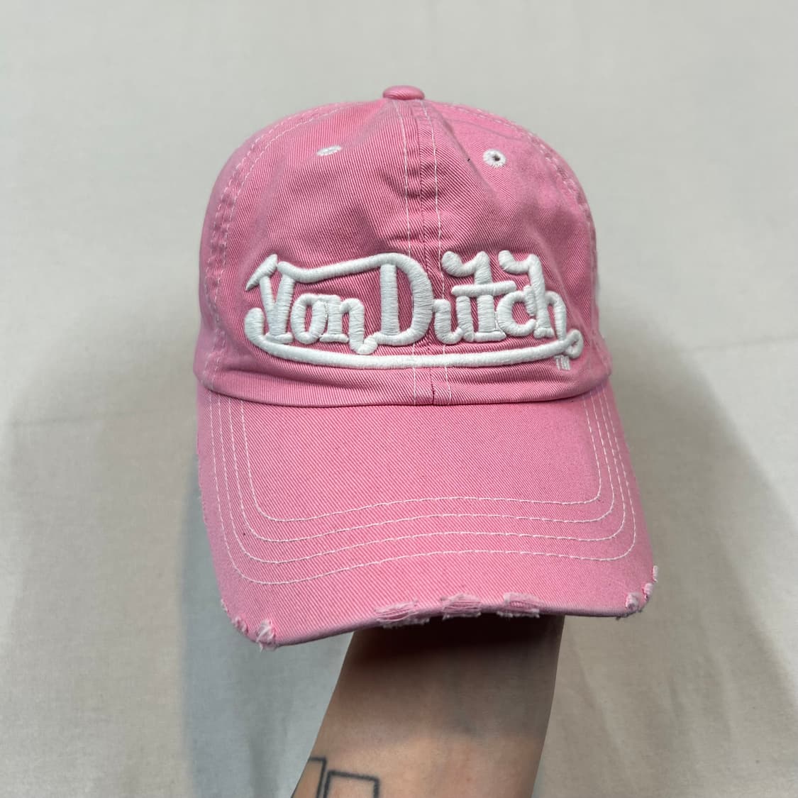 Von Dutch 본더치 핑크 볼캡 모자 Y2K 상품이미지2