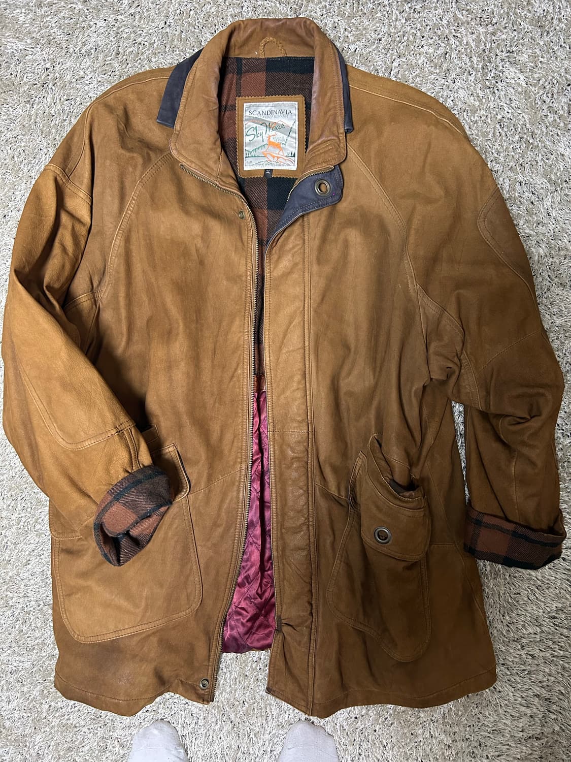 양가죽 자켓 사이즈 105-110 상품이미지1