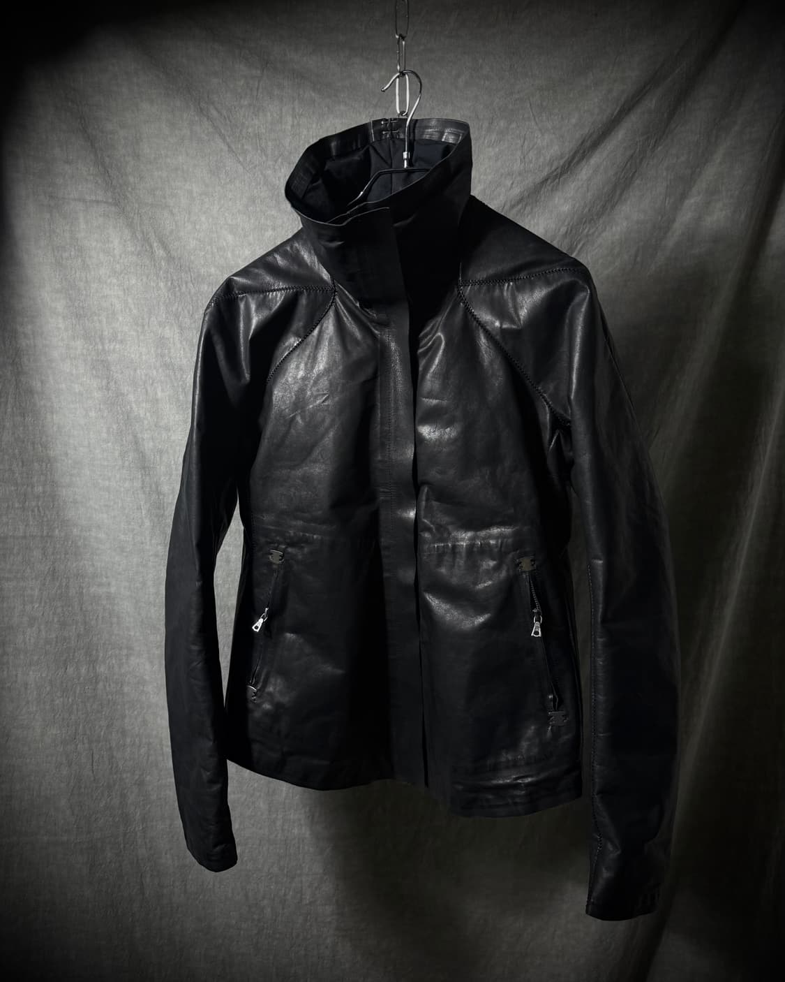 ISAAC SELLAM Down Leather Jacket 상품이미지4