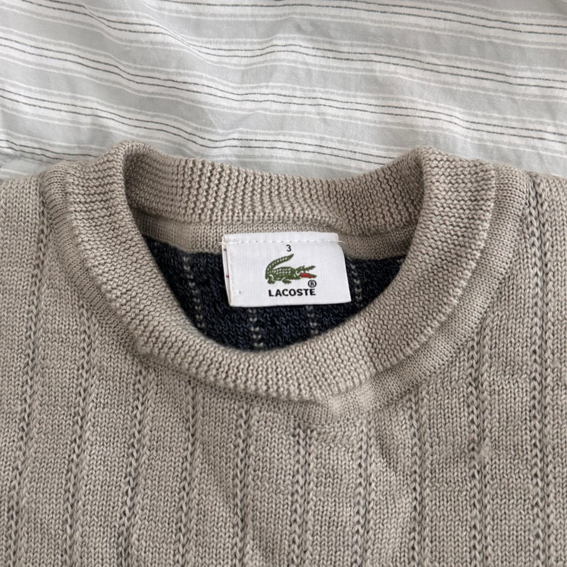 Vintage Lacoste Two-Tone Knit Sweater 상품이미지3