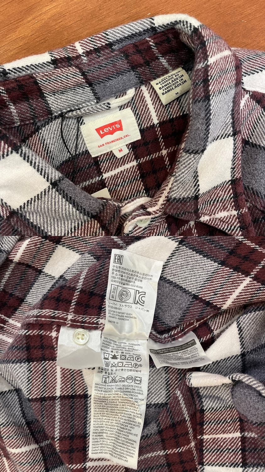 (M) Levi's 리바이스 플란넬 체크 웨스턴 셔츠 상품이미지10