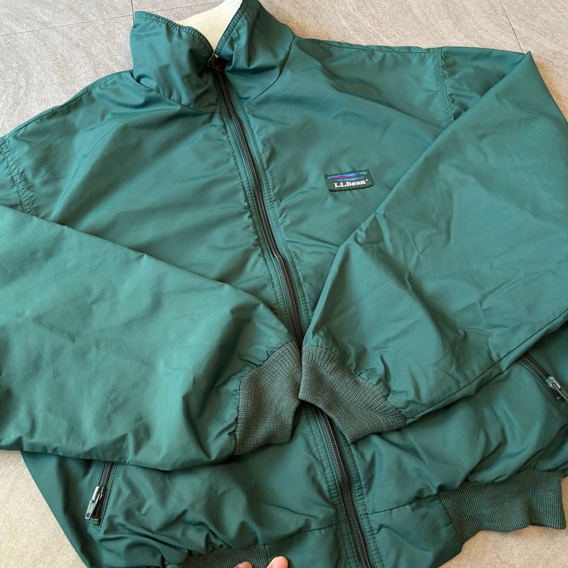 90s 90년대 엘엘빈 쓰리 시즌 그린 웜업 자켓 상품이미지7