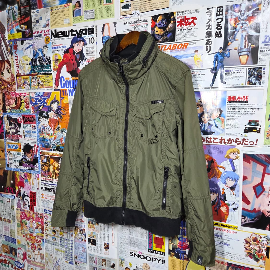 버커루 밀리터리 카키 바람막이 자켓  상품이미지2