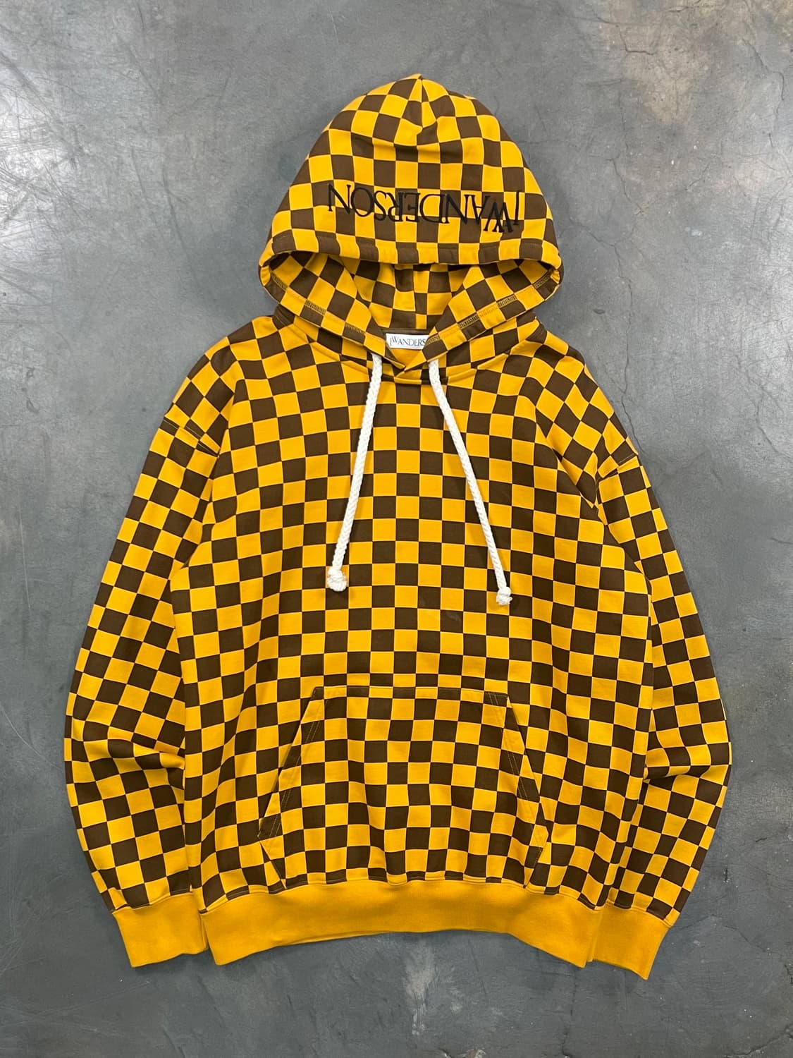 JW 앤더슨 체커보드 스웻 후드 상품이미지1