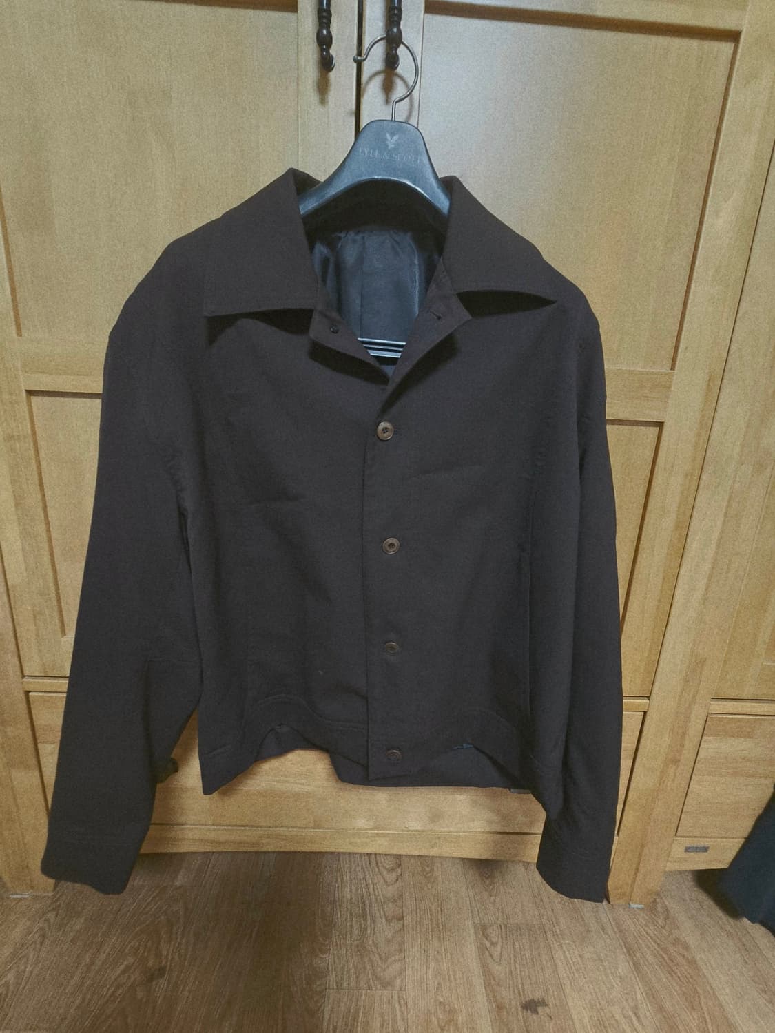 드로우핏 서강준PICK]도브 울 미니멀 라인 자켓 [DARK BROWN] 상품이미지2