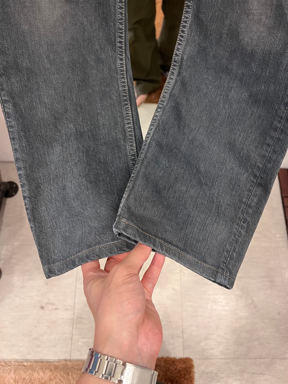00s Levis 리바이스 501 빈티지 흑청 데님 팬츠 (28-29) 상품이미지4