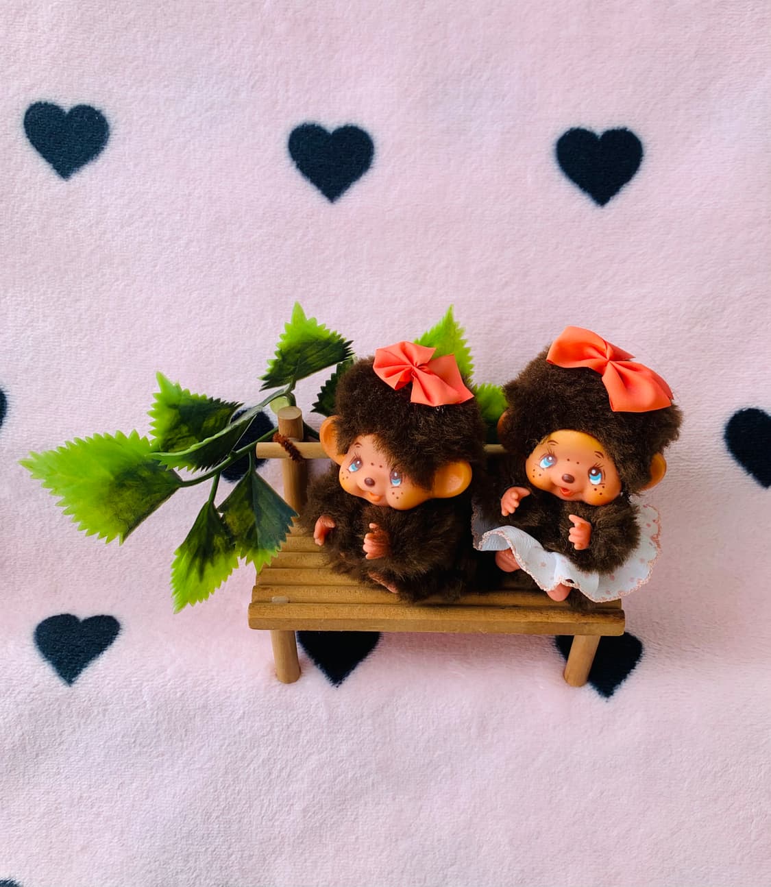 🎀희귀 레트로 몬치치 커플 & 벤치 세트 상품이미지4