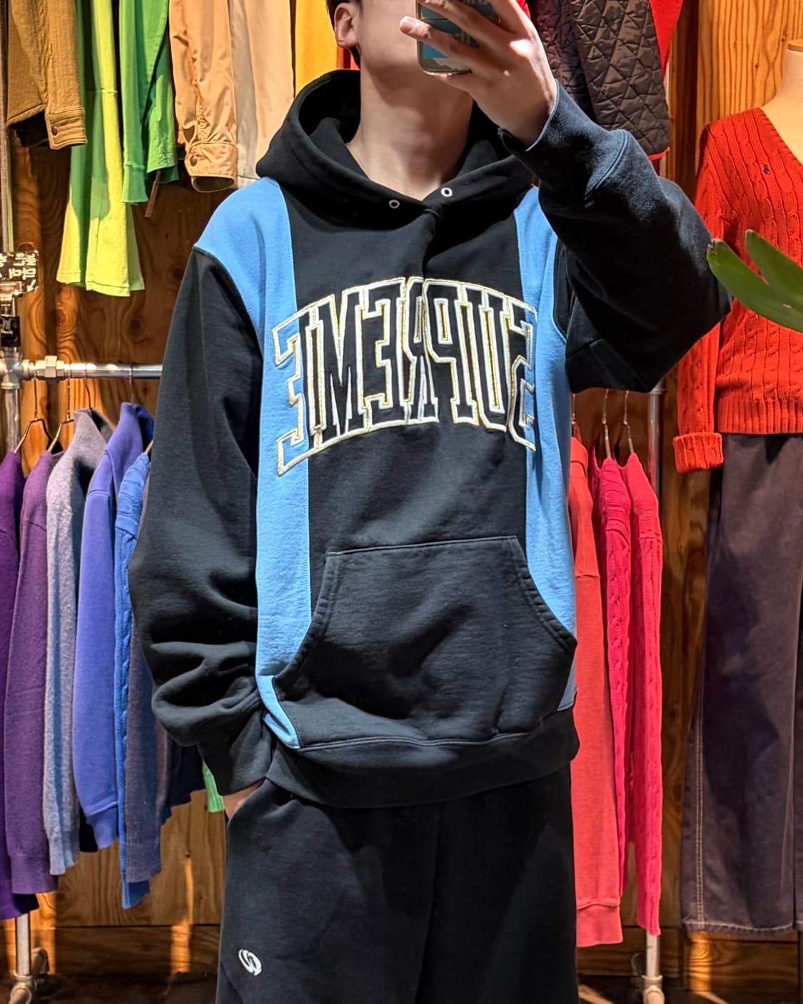 L SUPREME 슈프림 빅패치 스펠링 컬러믹스 후드티 상품이미지1