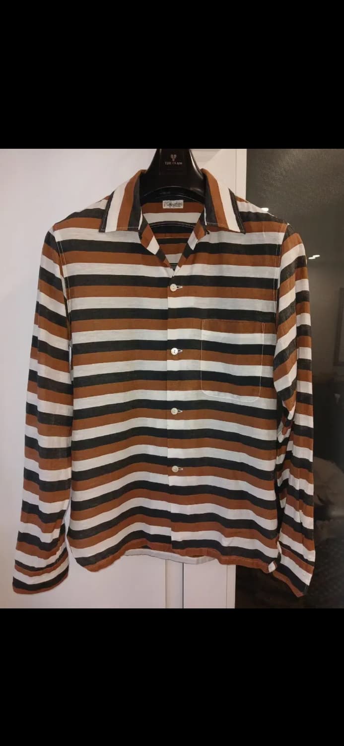 CAMOSHITA COTTON SILK OPEN COLLAR SHIRTS 상품이미지1