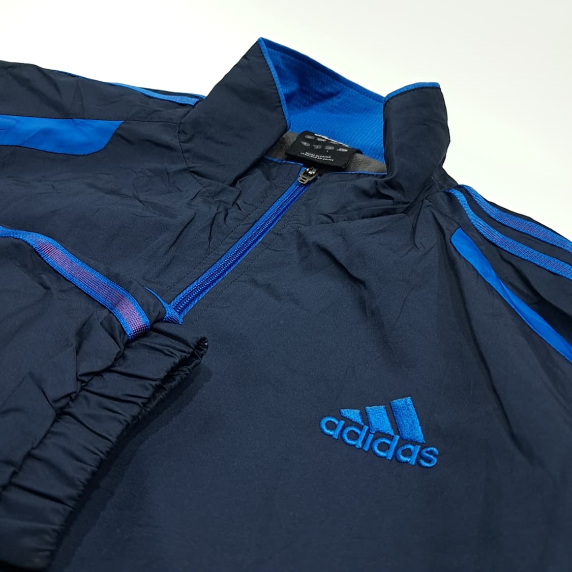 CL973 L 아디다스 00s 네이비블루 바람막이 집업 자켓 상품이미지4
