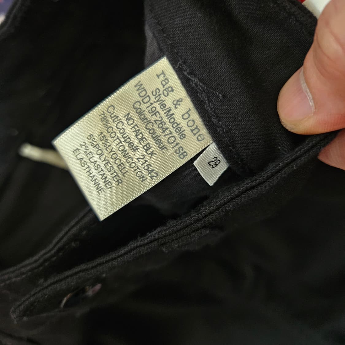  Rag&bone 슬림 테이퍼드 하이웨스트 블랙진 상품이미지3