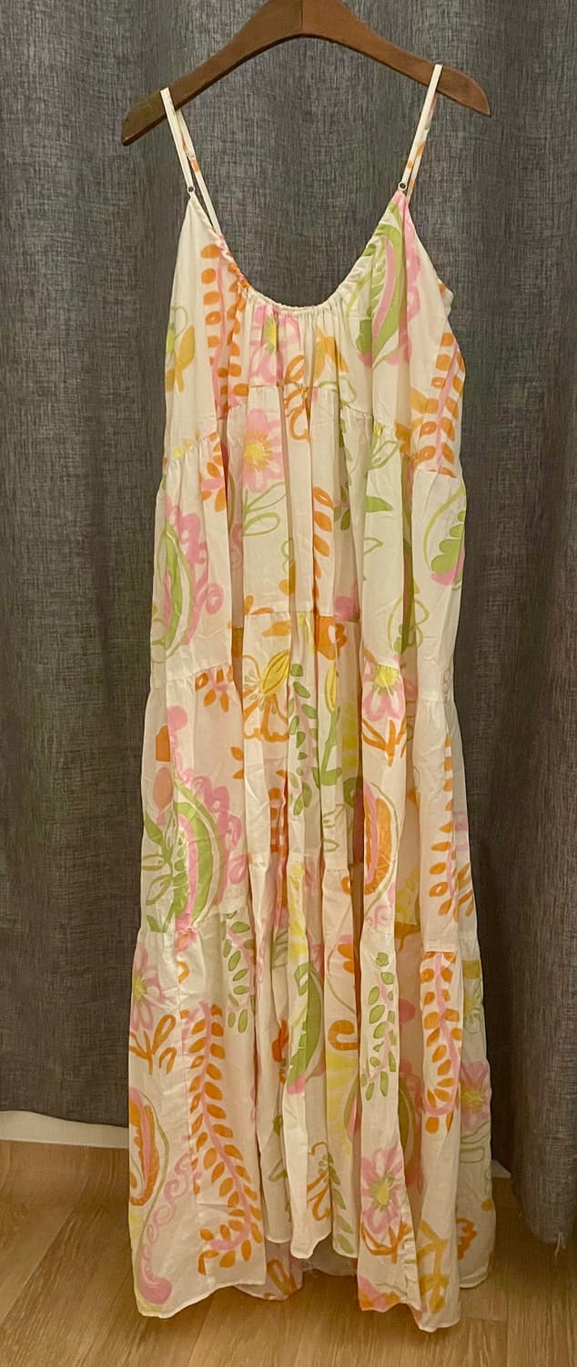 ZARA 자라 플로럴 프린트 티어드 맥시 원피스 상품이미지3