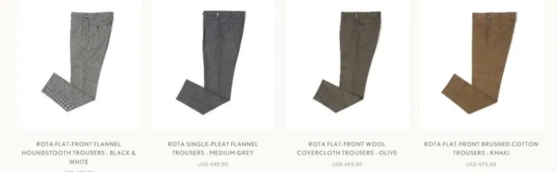 [판매] Rota 로타 판탈로니 이탈리아 리드 그레이 데님 치노 48 상품이미지2