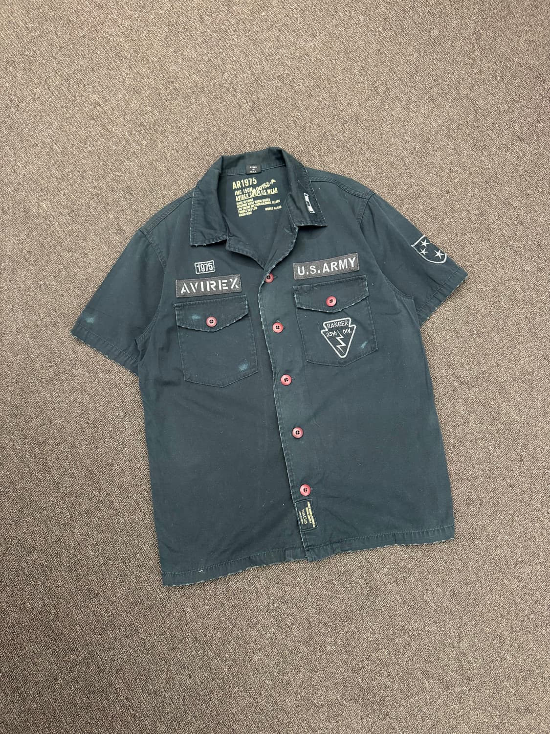 M)AVIREX 빈티지 패치 반팔셔츠 상품이미지1