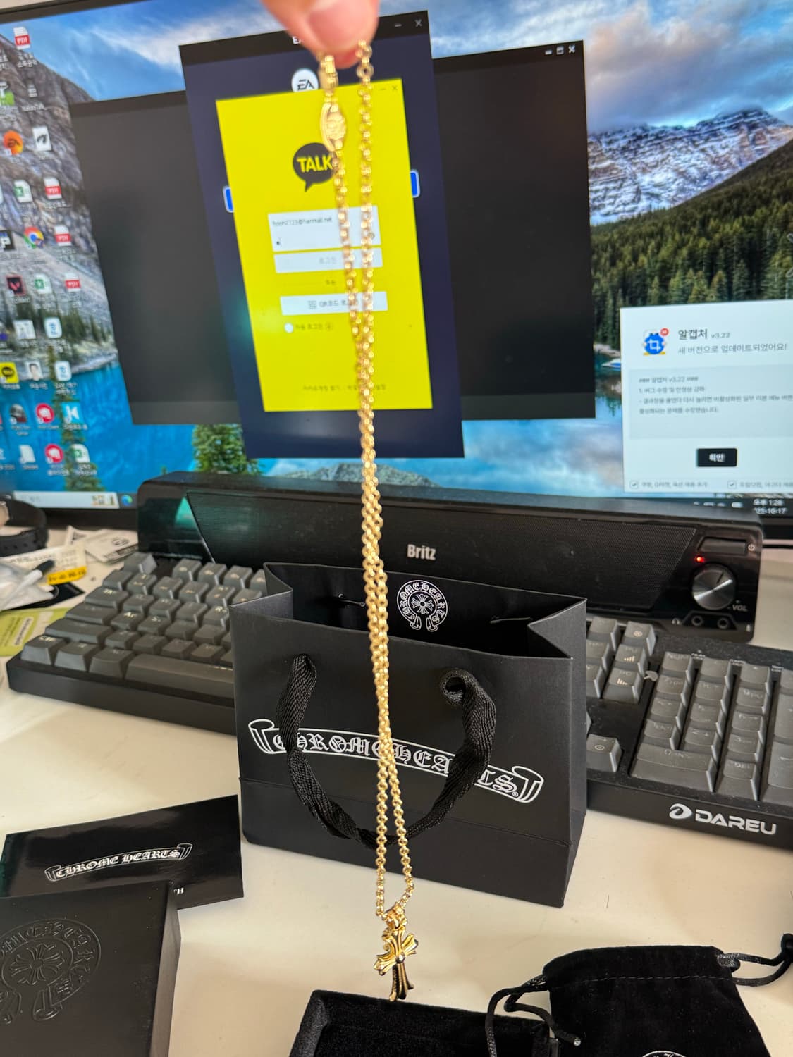 크롬하츠 금 목걸이 상품이미지3