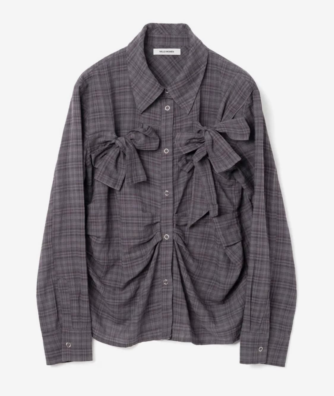 리본 타이 셔츠 [빈티지 퍼플] 상품이미지1