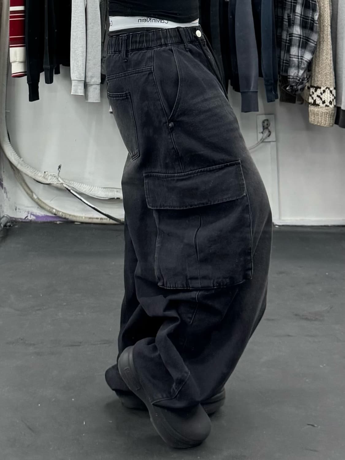 벌룬 데님 카고팬츠 상품이미지2