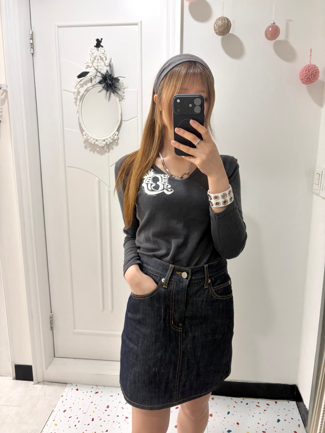 Denim skirt 상품이미지4