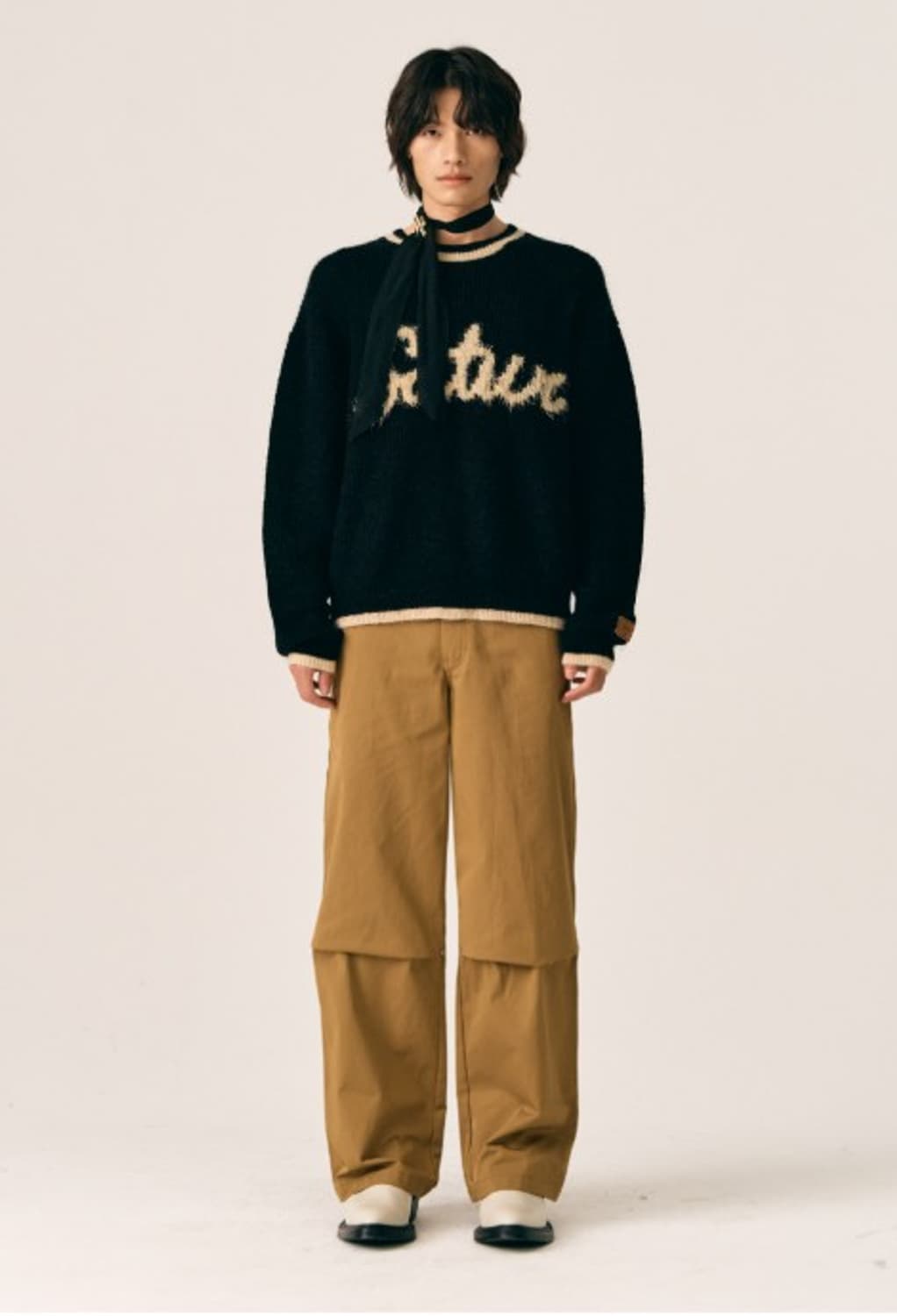 세터 23FW 라운드넥 모헤어 로고 니트 리조트 블랙 PN8887 상품이미지2