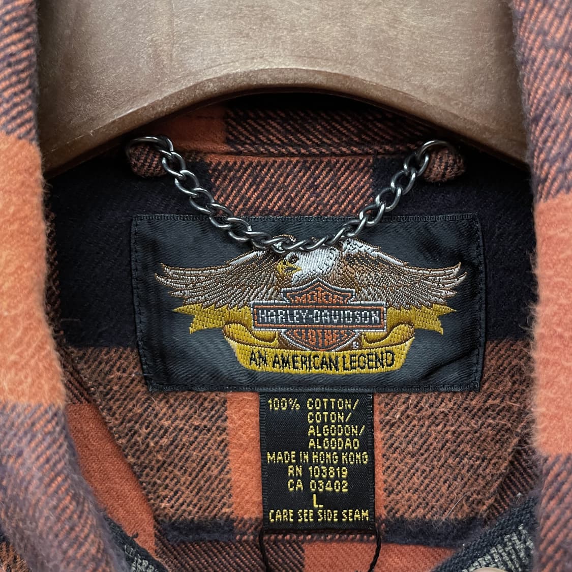 할리데이비슨 멀티 체크 리벳 버튼 플란넬 셔츠 상품이미지7