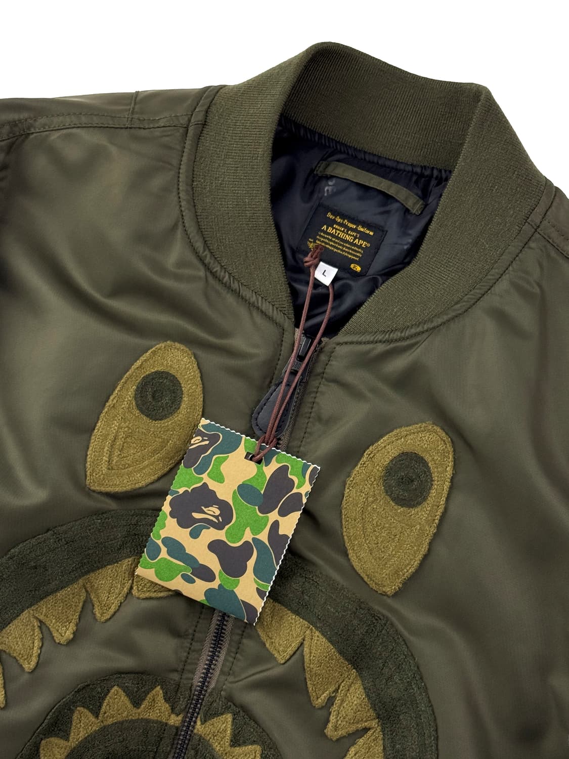 베이프 샤크 MA-1 다크 그린 상품이미지3