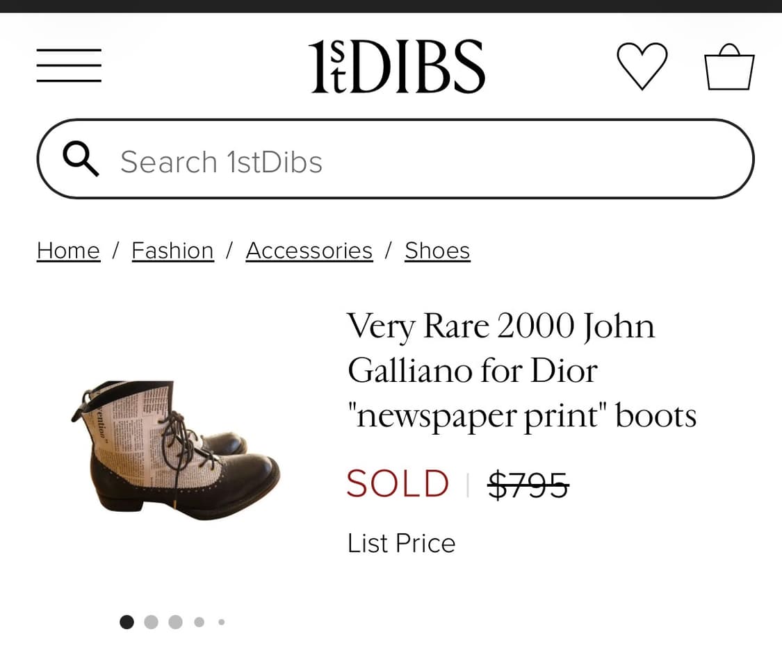 Dior Galliano Newspaper Boots 상품이미지10