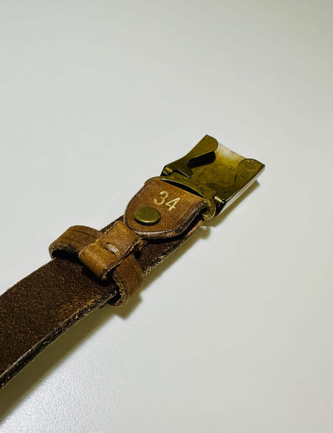 RRL 더블알엘 구형 빈센스 벨트 브라운 34사이즈 신품급 올드모델 상품이미지3