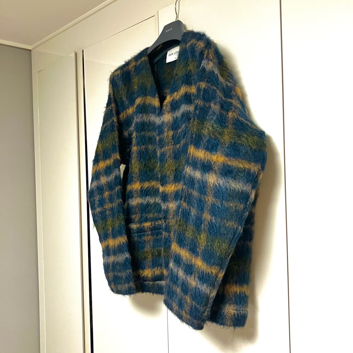 (48) 아워레가시 17FW 체크 모헤어 가디건 상품이미지4