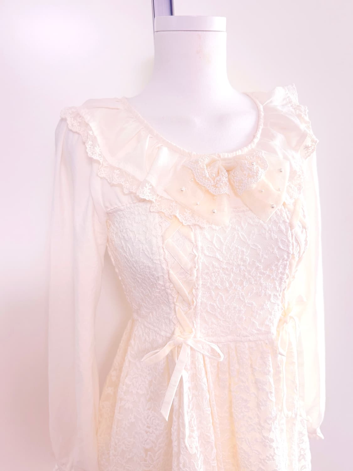 빈티지 리즈리사 리본 프릴 레이스 원피스 히메갸루 양산형  상품이미지2