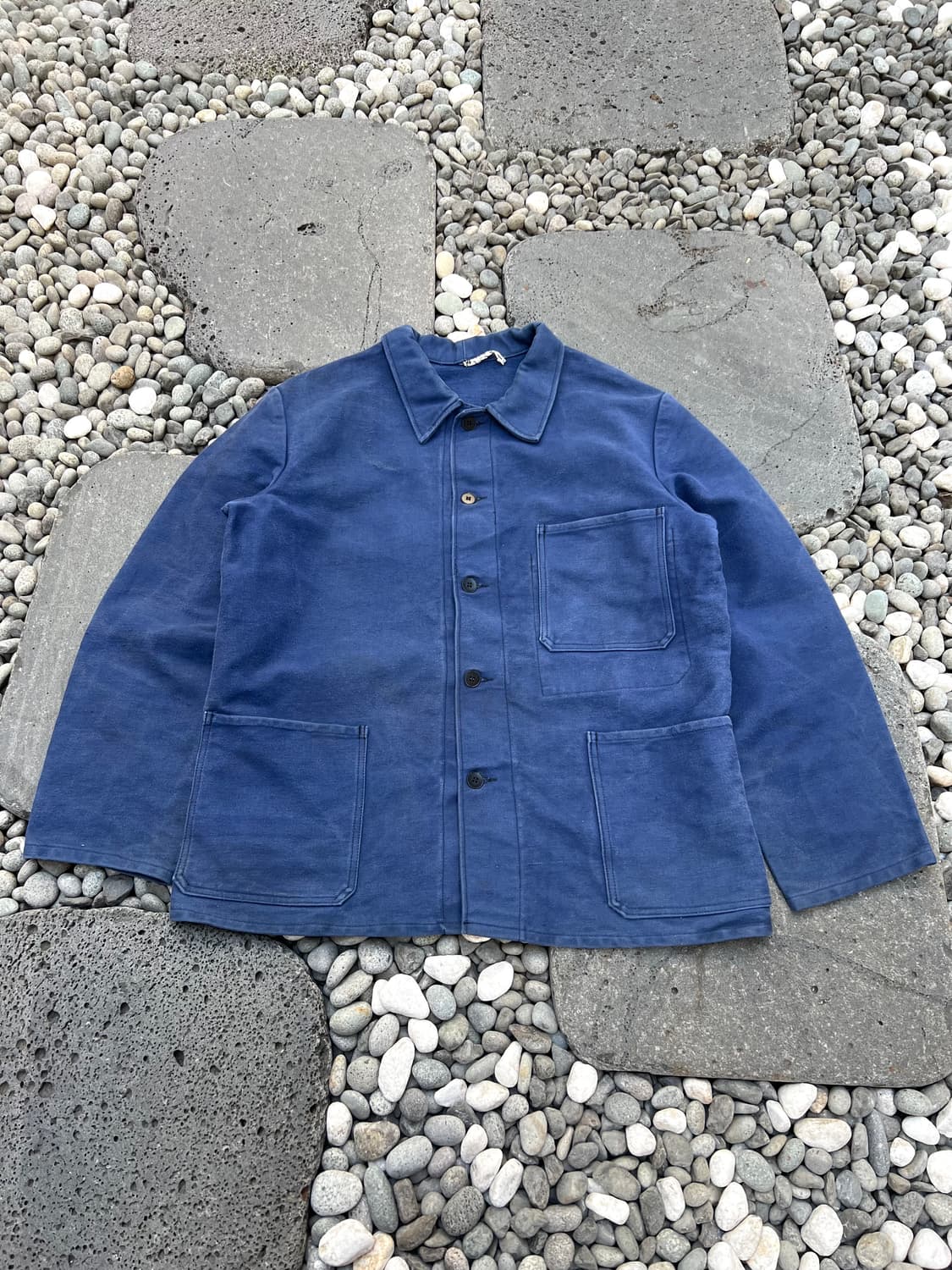 MOLESKIN FADED BLUE WASHING 몰스킨프렌치워크자켓 상품이미지1