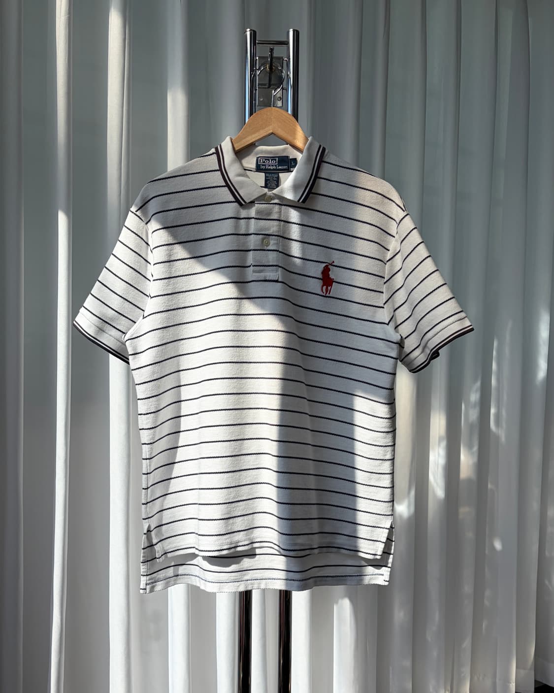 [L]폴로 랄프로렌 빅포니 스트라이프 반팔 카라 티셔츠 상품이미지2