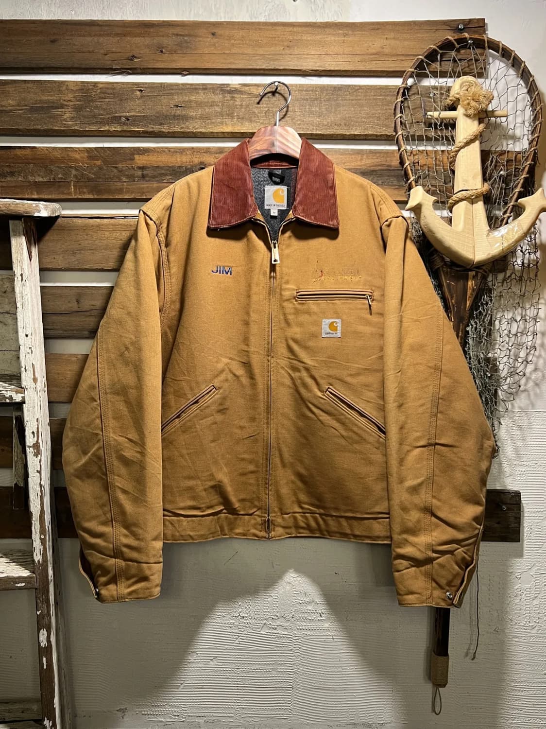 [M]칼하트 Made in USA 브라운 디트로이트 워크 자켓 상품이미지1