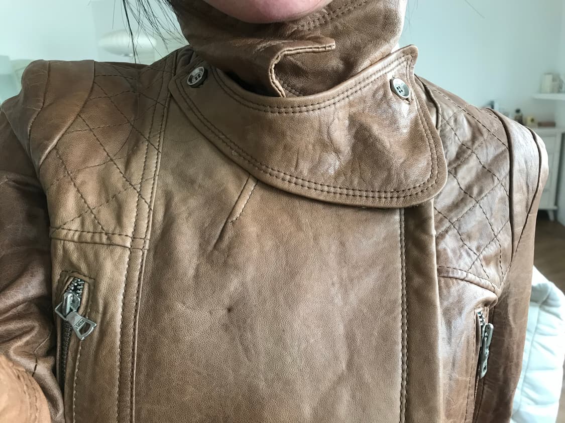 vintage benetton leather jacket 상품이미지8