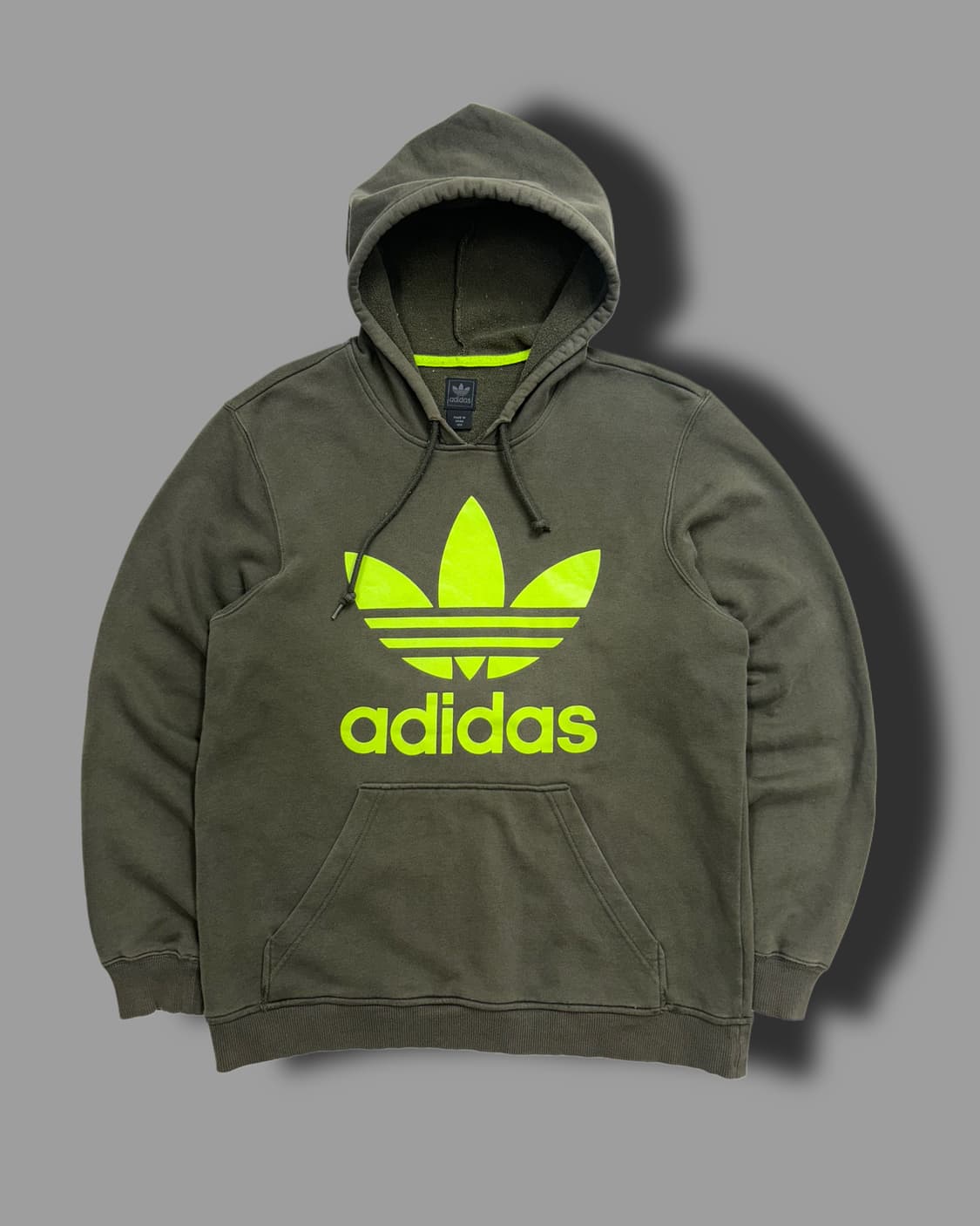 아디다스 카키 빅로고 후드티 100 상품이미지4